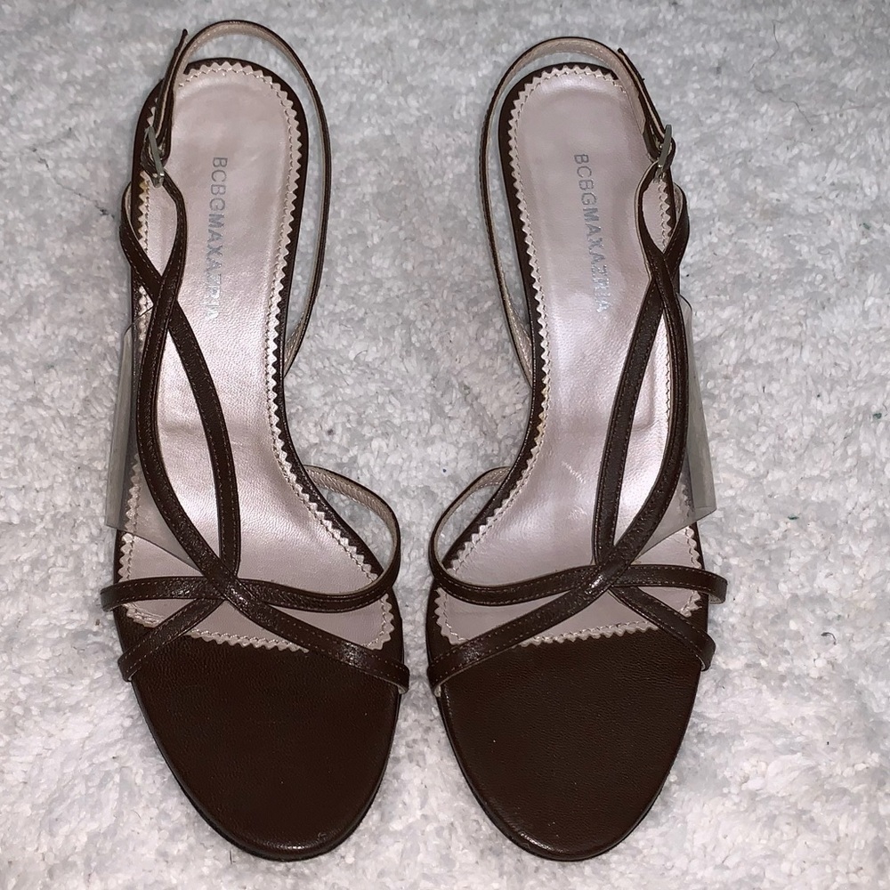 BCBG Max Azria Chocolate Kitten Heel Sandal - Picture 8 of 8